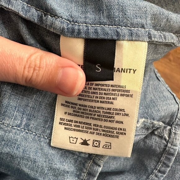 Citizens of Humanity Jolene Denim Blouse Size S - Picture 5 of 7